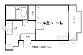 1Kの間取り画像