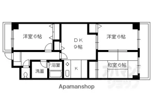 HITOMI BLDG 綾小路からすま【603号室】の間取り