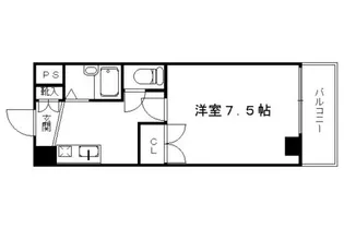 サンリーベ衣笠【4階】の間取り