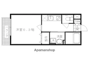 フォルジェ嵐山【105号室】の間取り