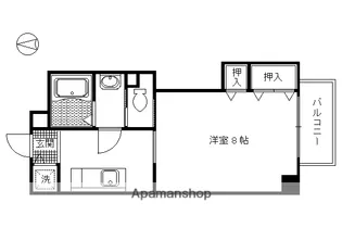 交庸マンション【206号室】の間取り