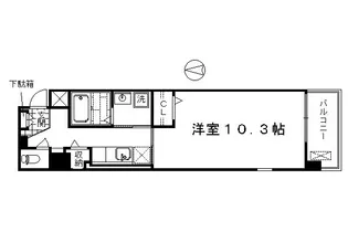 belle・franc祥鳥橋【5階】の間取り