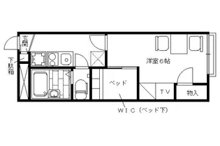 レオパレスラ ホヤ【201号室】の間取り