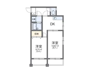 レオパレス久世【202号室】の間取り
