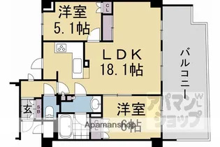 ザ・京都レジデンス御所西乾御門【1階】の間取り