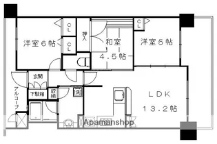 プレサンスロジェ京都二条【2階】の間取り