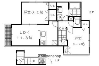 MAGNOLIA【201号室】の間取り