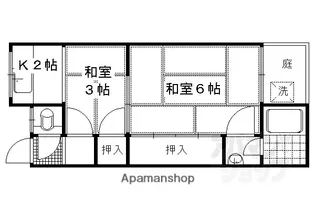 晃健荘【6号室】の間取り