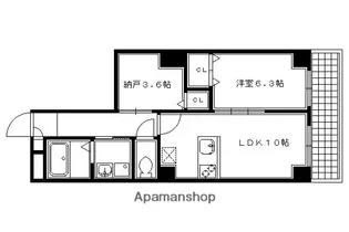 QUINT五条烏丸【801号室】の間取り