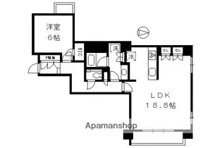 ジ アーバネックス京都四条烏丸テラス【805号室】の間取り