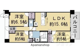ライオンズ嵯峨天龍寺若宮 西の邸 東の邸【W317号室】の間取り
