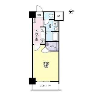 クオリカ太秦【504号室】の間取り