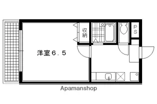 シューパレス【407号室】の間取り