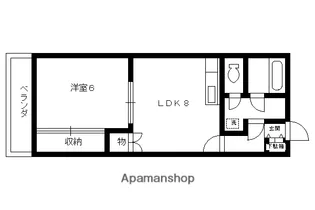 グランディール下鴨【301号室】の間取り