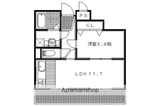 ローズヴィラ北白川【205号室】の間取り