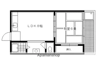ヴィラ白川山手【12号室】の間取り