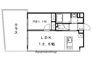 プレシャス御所南【101号室】の間取り