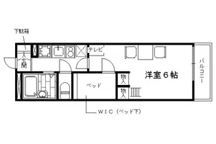 レオパレス青嶺【204号室】の間取り