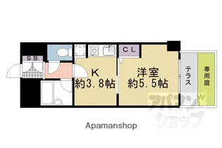ライオンズマンション五条大宮第2【1階】の間取り