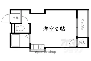 サンシャインシルク嵯峨【102号室】の間取り