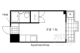 聚楽ハイツ【303号室】の間取り
