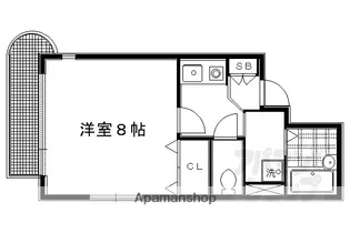 ビバ丸太町【201号室】の間取り
