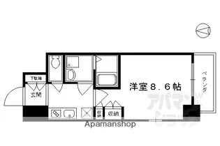 エスリード烏丸五条駅前【301東リ号室】の間取り