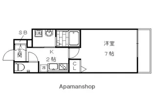 エスカーサ京都四条梅津【602号室】の間取り
