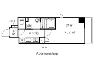 エスカーサ京都四条梅津【303号室】の間取り