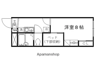 レオパレスアルモニ【210号室】の間取り