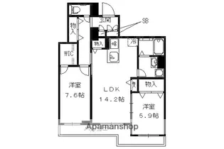 シャーメゾン朱雀二条【2階】の間取り