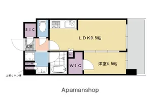 プレサンスロジェ京都西大路【418号室】の間取り