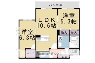 シャーメゾン くらがり坂【202号室】の間取り