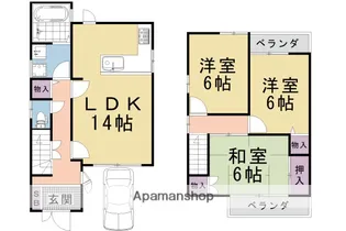京都府京都市左京区浄土寺下馬場町【一戸建】の間取り