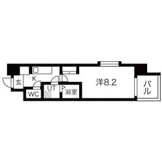 アーバンフラッツ五条堀川【1211号室】の間取り