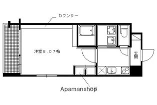 プラネシア京阪出町柳【411号室】の間取り