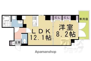 CASA RYOKO2【102号室】の間取り