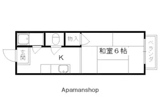 コーポヤシキ【103号室】の間取り