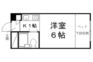 ヴィラ紫竹【208号室】の間取り