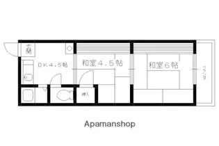 第一柊谷ハイツ【208号室】の間取り