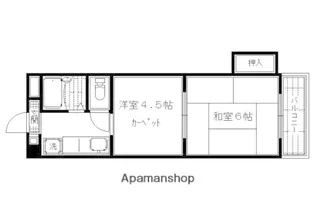 REQUIE紫竹【201号室】の間取り
