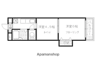 REQUIE紫竹【202号室】の間取り