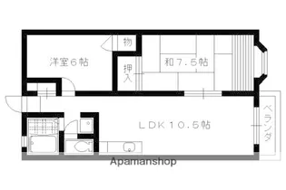 Lアポルテ【2階】の間取り