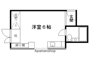 セゾン衣笠【203号室】の間取り