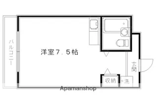 1Rの間取り画像