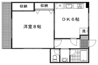 グランミュゼ北野【1階】の間取り