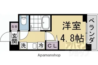 キャンパスヴィレッジ京都衣笠【329号室】の間取り