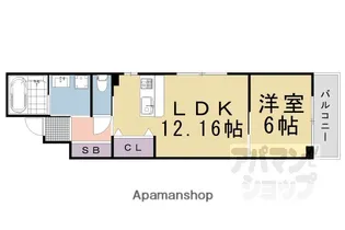 PEACE WELL四条【302号室】の間取り