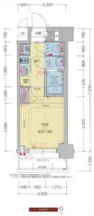 プレサンス THE KYOTO 吉祥院【0110号室】の間取り