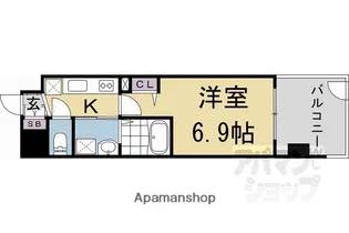 アスヴェル京都太秦【203号室】の間取り